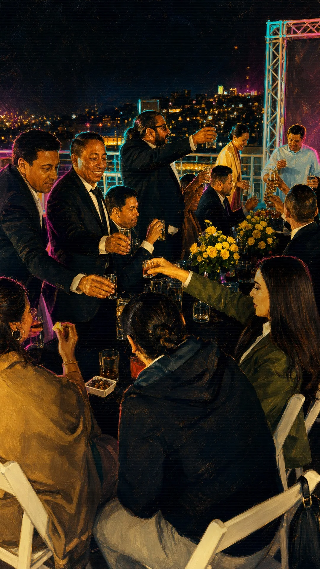 Tipsy Bar - brindis editado estilo ochentero en CETYS Alumni